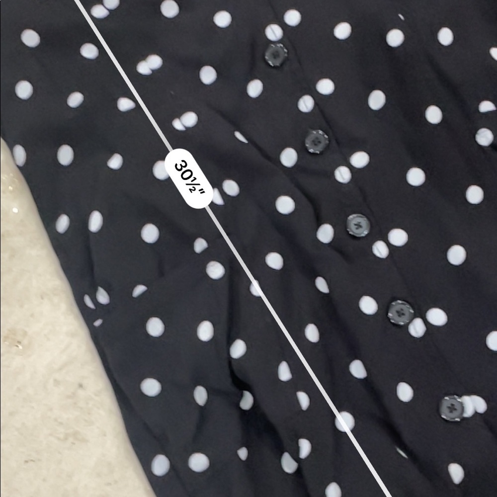 Urban outfitters black white polka dot button down dress - Picture 4 of 4